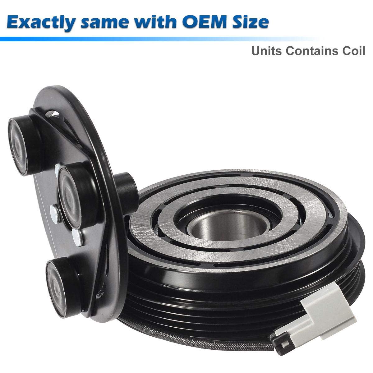 AUTEX AC A/C Compressor Clutch Coil Assembly Kit 73111FE021 73111FE040 Fits for 2005 2006 Saab 9