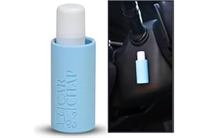 CAR CHAP CarChap Car Lip Balm Holder [THE ORIGINAL], Chapstick Holder for Car, Mess Free in the Heat. Featured in Car and Driver. USA Made, Patent Pending. Interior Car Accessories for Women and Men [BLUE]