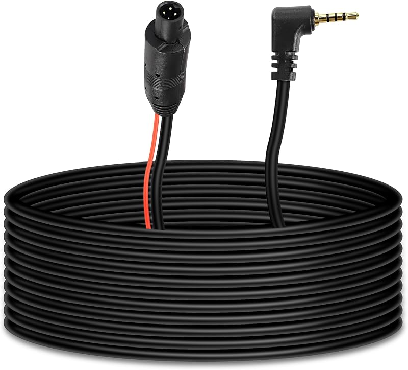 MEIRIYFA 4 Pin Dash Cam Cable Rear Camera 2.5mm Male Extension for Trucks RV