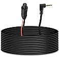 MEIRYFA 4 Pin Dash Cam Cable Rear View Camera Wire 4 Pin Male to 2.5mm Male Plug Car Backup Camera Reverse Mirror Extension Cord for Trucks,RV,Bus (32.8FT)