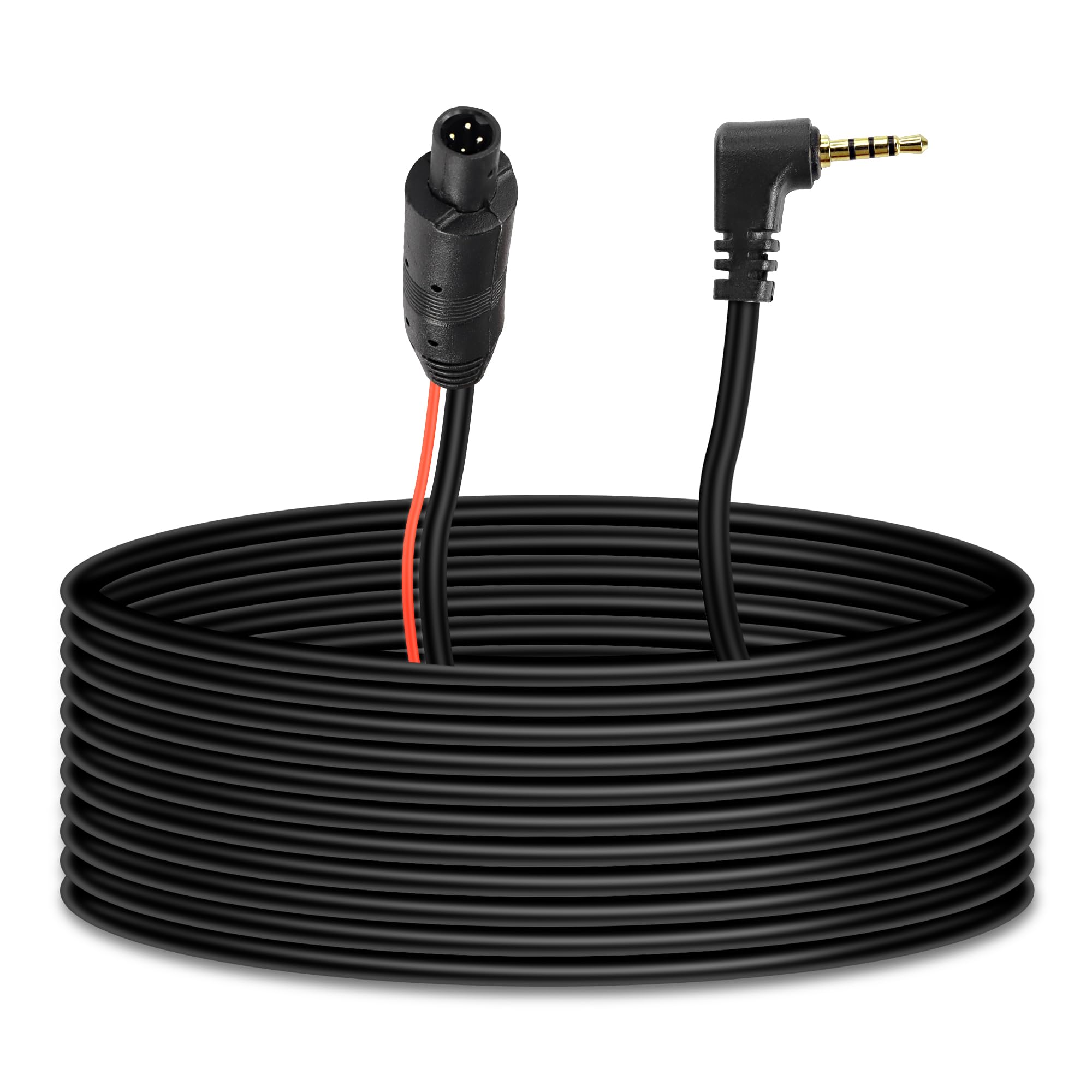 MEIRYFA 4 Pin Dash Cam Cable Rear View Camera Wire 4 Pin Male to 2.5mm Male Plug Car Backup Camera Reverse Mirror Extension Cord for Trucks,RV,Bus (10M) — image 1