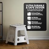 Zeno 16 Inch Step Stool Folding Stool Heavy Duty White view 2