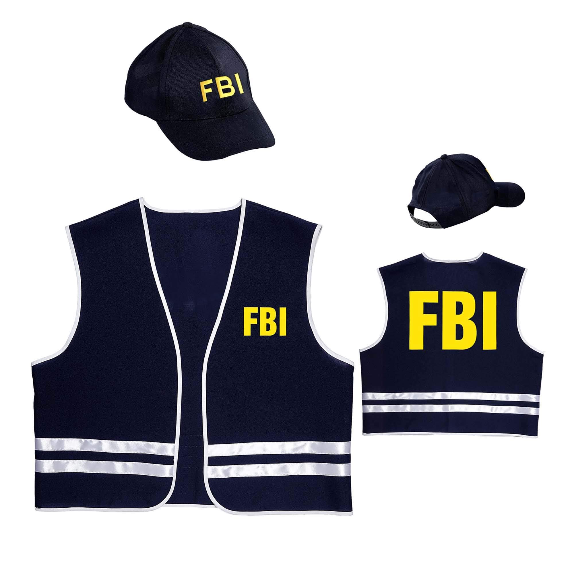Widmann 58959 FBI Costume Vest and Hat Extra Large