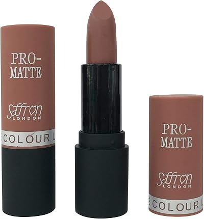 Saffron Pro Matte Lipstick #1301 07 Matte Brown Sugar Long Lasting