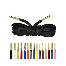 Loop King Laces - Premium Black Flat Leather Shoe