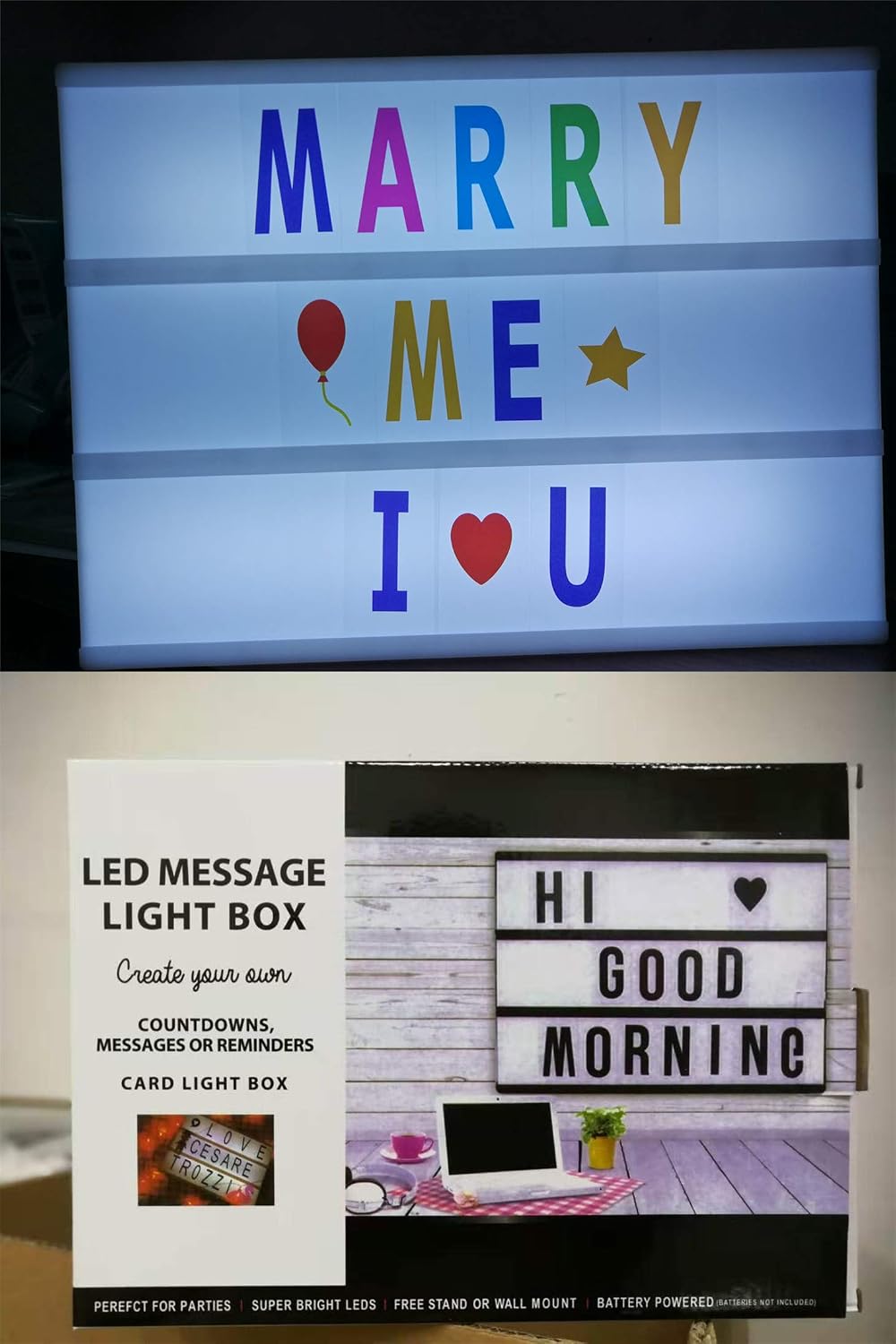 Mircacorn LED A4 Light Box with 192 Letters Numbers Emoticon - Image 3