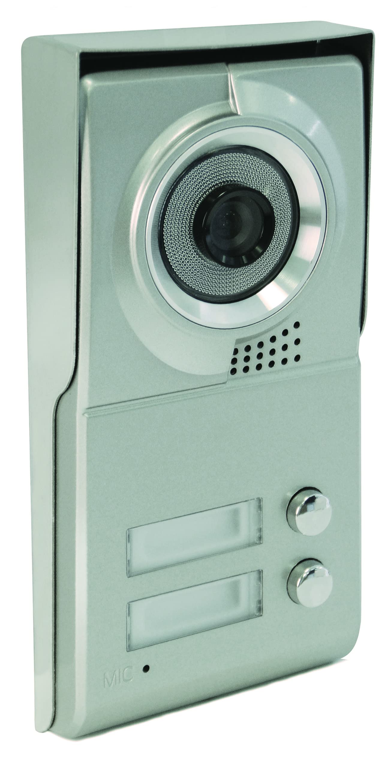 SCS Sentinel - PMP0013-2 Button Street Plate for 4-Wire Collective Video Intercom - For 2 Housings - Aluminium Front - Viewing Angle 110 - Label Holder - 2B1