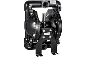 Happybuy Air-Operated Double Diaphragm Pump 1 inch Inlet Outlet Aluminum 35 GPM Max 120PSI, Nitrile Diaphragm, QBY4-25L-1inch-35