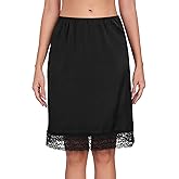 MOSCOAL Women's Half Slip Under Skirts Slip for Dresses Lace Trim Under Dresses