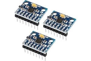 AOICRIE 3pcs GY-521 MPU 6050 MPU6050 3 Axis Accelerometer Gyroscope Module 6 DOF 6-Axis Accelerometer Gyroscope Sensor Module Pre-Soldered for Raspberry Pi Pico and Other Models