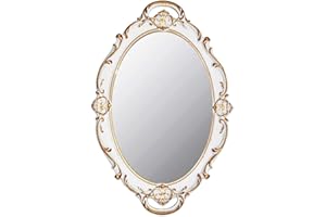 YCHMIR Vintage Mirror Small Wall Mirror 14.5 x 10 inchs Oval White