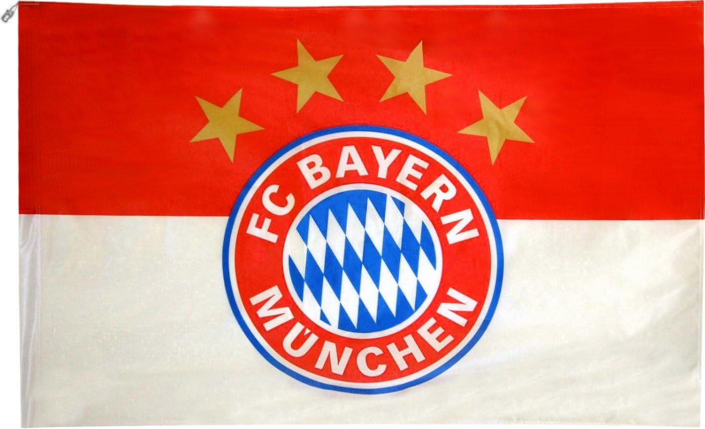 Fc Bayern Munich Logo Flag 250 X 150 Cm Amazon Co Uk Garden Outdoors