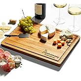 Personalized Cutting Board, Custom Bamboo Engraved Charcuterie Boards - Best Present for Wedding, Bridal Shower, Engagement, Anniversary, Housewarming, Gift Idea for Couples Bride, Parent, Family