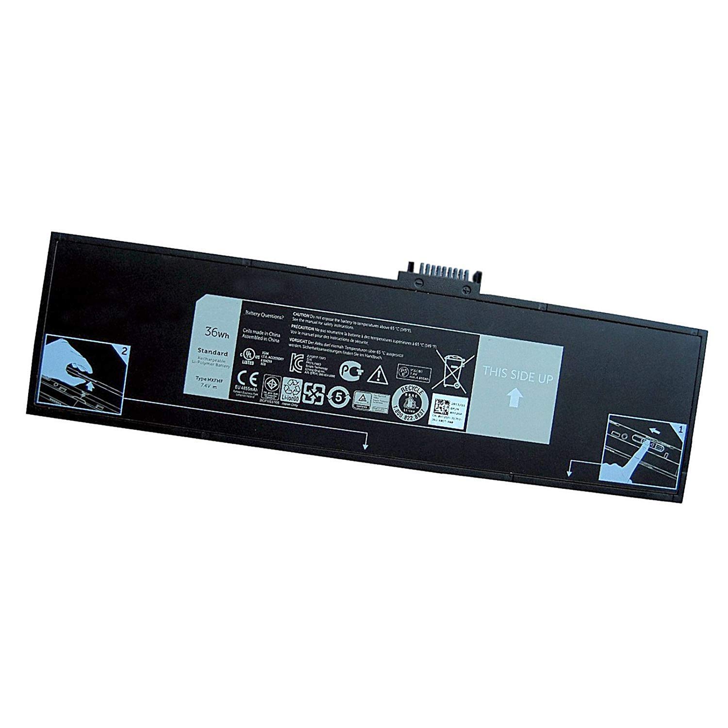 ASKC 7.4V 36Wh HXFHF Laptop Battery for Dell Venue 11 Pro 7130 Tablet Venue 11 Pro 7139 Series Notebook VJF0X VT26R XNY66 451-BBGR 0VT26R