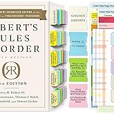 Index Tabs for Robert's Rules of Order Newly Revised, 12th Edition, 90 Color-Coded & Laminated Book Tabs with Alignment Guide