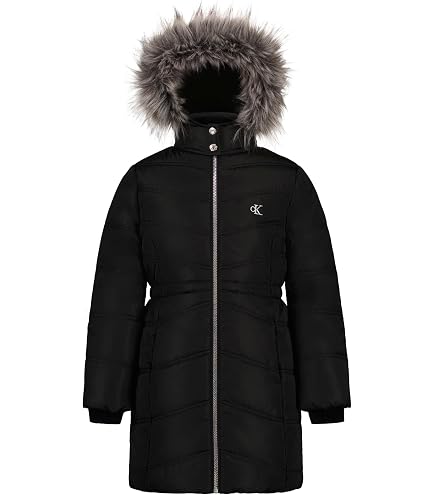 Amazon.com: KENSIE GIRL Girls Puffer Jacket Sherpa-Lined Belted