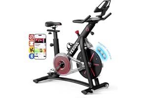 Yesoul Black Exercise Bike for Home,Smart White Cycling Bike Magnetic Stationary Bike, Low Noise Indoor Cycling Bike for Home Gym Electric Stationary Bike with Tablet Mount & Comfortable Seat Cushion for Women Apartment Workout Bike for Fitness