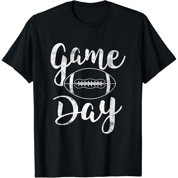 Women's Game Day Football Shirt | Cute Football Graphic V-Neck Tee Purple Small