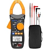 Elitech CM-210DC Clamp Meter, AC/DC Current 1000A, HVAC Multimeter | AC/DC Amp Current Tester, 1000V AC/DC Voltage, Resistance, Capacitance, Frequency, Temperature, NCV, Continuity, Diode