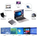 GRTLPOK External CD DVD Drive USB 3.0 Type C Portable Burner Writer Reader Mac view 8