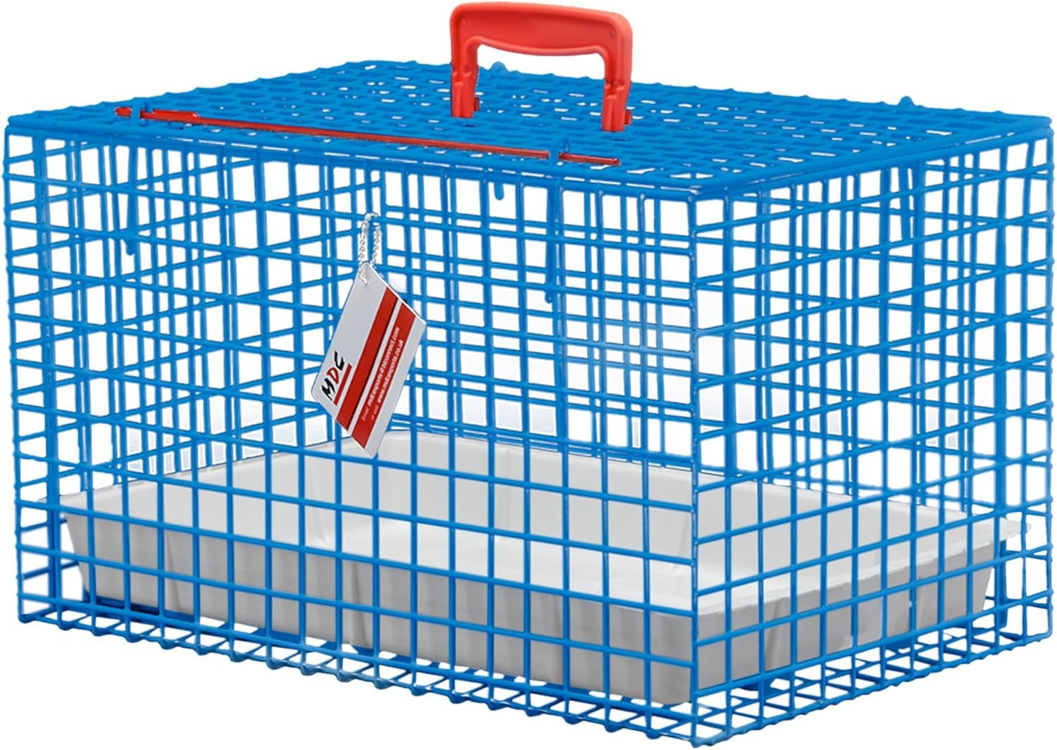 MDC Cat Carrier with Top Opening – Lightweight Mesh Pet Travel Crate for Vet Visits, Cats & Kittens – Breathable, Easy Clean Cat Basket with Handle – Secure & Spacious Cat Crate for Travel, Blue