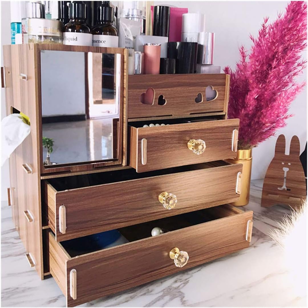 KYouth DIY Wooden Storage Box Makeup