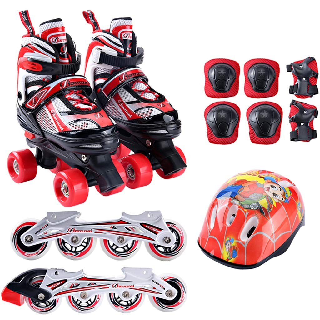 初心者の単列スケート ローラースケートセット 39 42 スケート Yards Wear Red 39 42 L Red L Liuxueping 四輪スケート 子供用ダブルローラースケート プーリーシューズ Yards B07gjqfwrm Youth Youth Wear インラインスケート 上品なスタイル