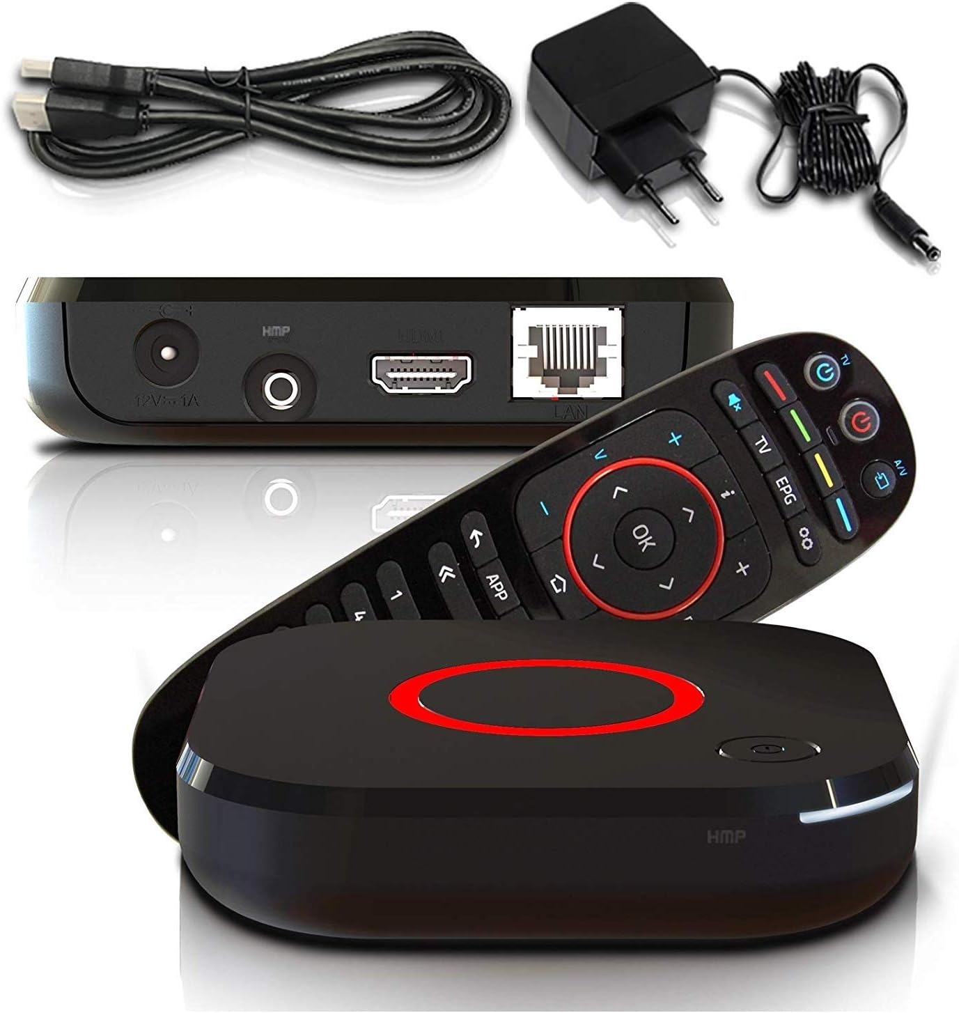 MAG 324w2 original IPTV SET TOP BOX Multimedia Player Internet TV IP Receiver (HEVC H.256 support) with WiFi integrated (802.11 b/ g/ n/ ac) Infomir