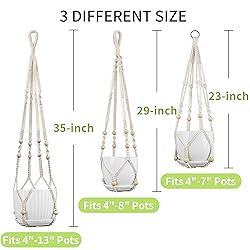 IDEEEPAN 3 Pack Macrame Plant Hanger