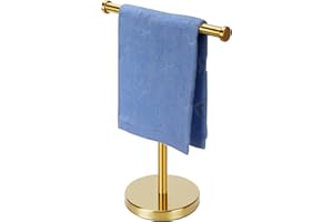 Kalitro Gold Towel Rack Hand Towel Stand, Bathroom Towel Holder Stand SUS304 Stainless Steel (Gold)