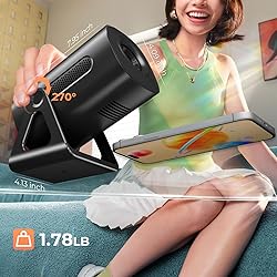 Mini Projector with WiFi and Bluetooth, 4K 1080P