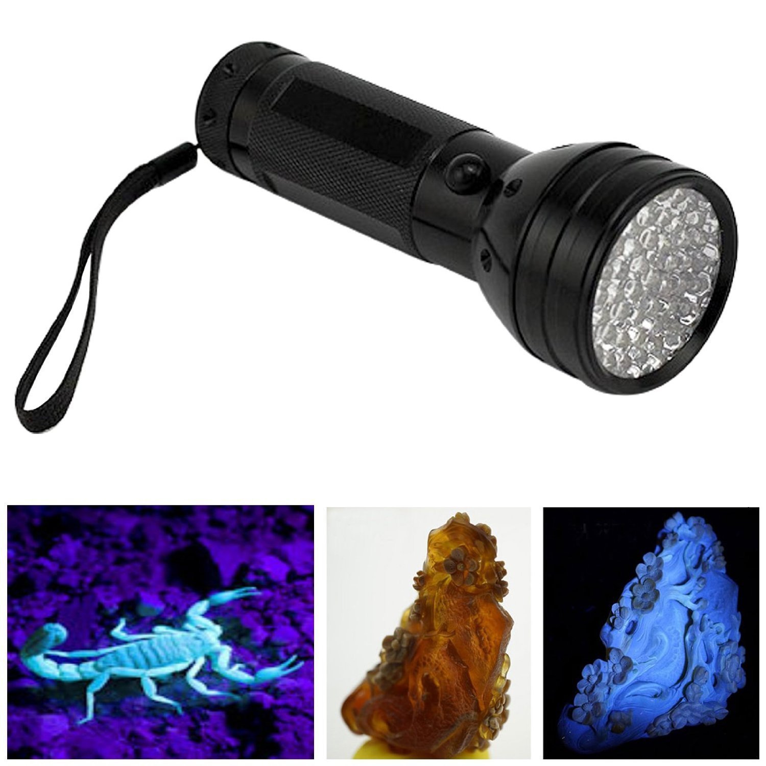 YC UV Flashlight Black Lights, 51 Ultravilot Urine Detector for Dogs ...
