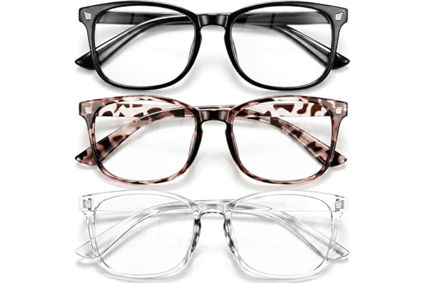 Gaoye Blue Light Blocking Glasses, Fashion Square Fake Nerd Eyewear Anti UV Ray Computer Gaming Eyeglasses Women/Men