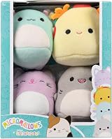 Squishmallows Micromallows 4-Pack Irina Axolotl Tabitha Cat Tex Taco Gordon view 2
