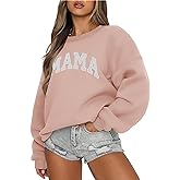 LOMON Crewneck Sweatshirt for Women Casual Oversized Pullover Hoodies Long Sleeve Fleece Tops Sweater