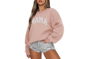 LOMON Crewneck Sweatshirt for Women Casual Oversized Pullover Hoodies Long Sleeve Fleece Tops Sweater