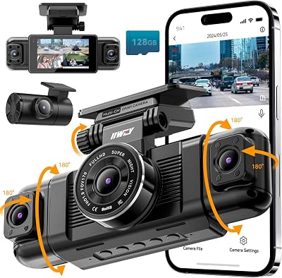 IIWEY N5 4-channel 360 degree dash cam for cars — best for rideshare drivers
