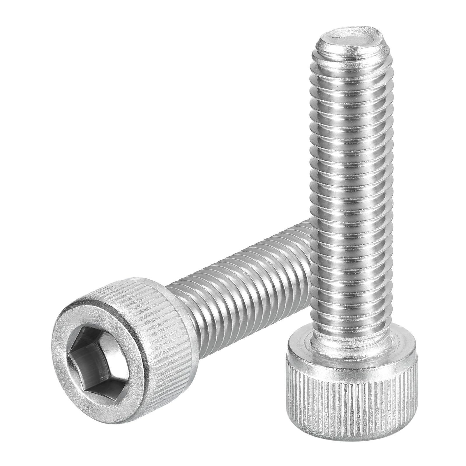 uxcell Hex Socket Bolts (M10-1.5x45), 304 Stainless Steel Hex Socket Drive Screw, Silver Tone, 6 Pcs — image 1