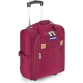 Boardingblue 17x13x8 Inches JetBlue Airlines Rolling Personal Item Underseat Travel Bag - Suitable for Major Airlines including Spirit, Jetblue, Frontier, and American - Duffel Bag Design (Purple)