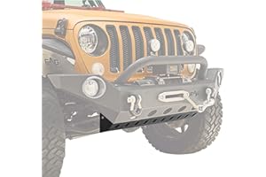 EAG Front Bumper Lower Skid Plate Steel Black (Length: 36 1/8") Fit for 18-22 Wrangler JL