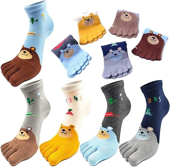Amazon Co Jp Sitake 可愛い靴下 子供 赤ちゃん 靴下 ベビー用ソックス 五本指ソックス 5本指ソックス キッズ 5本指靴下 五本指靴下 おしゃれ 可愛い 動物柄 綿 春 秋 冬 ベビー 通園通学 抗菌 通気性 男女兼用 5足セット 服 ファッション小物