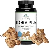Optimal Health Systems Flora Plus Probiotic Digestive Support, 90 Capsules | 9 patented probiotic strains, artichoke, Opti-Blend system, digestive and immune support, gut balance, acid-resistant formula