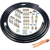 26Pcs AC Hose Kit Includes 6.5Ft Air Conditioning Hose and Fitting Kit | #6#8#10 AC Hoses and AC Fittings, AC Hose Kit with O-Ring, for Air Conditioning Repair, Replacement &amp; System Maintenance