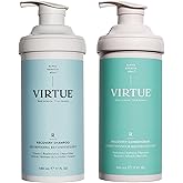Virtue Recovery Sulfate Free Shampoo and Conditioner Set with Keratin Hydrates, Softens, and Renews Damaged Hair, Color Safe