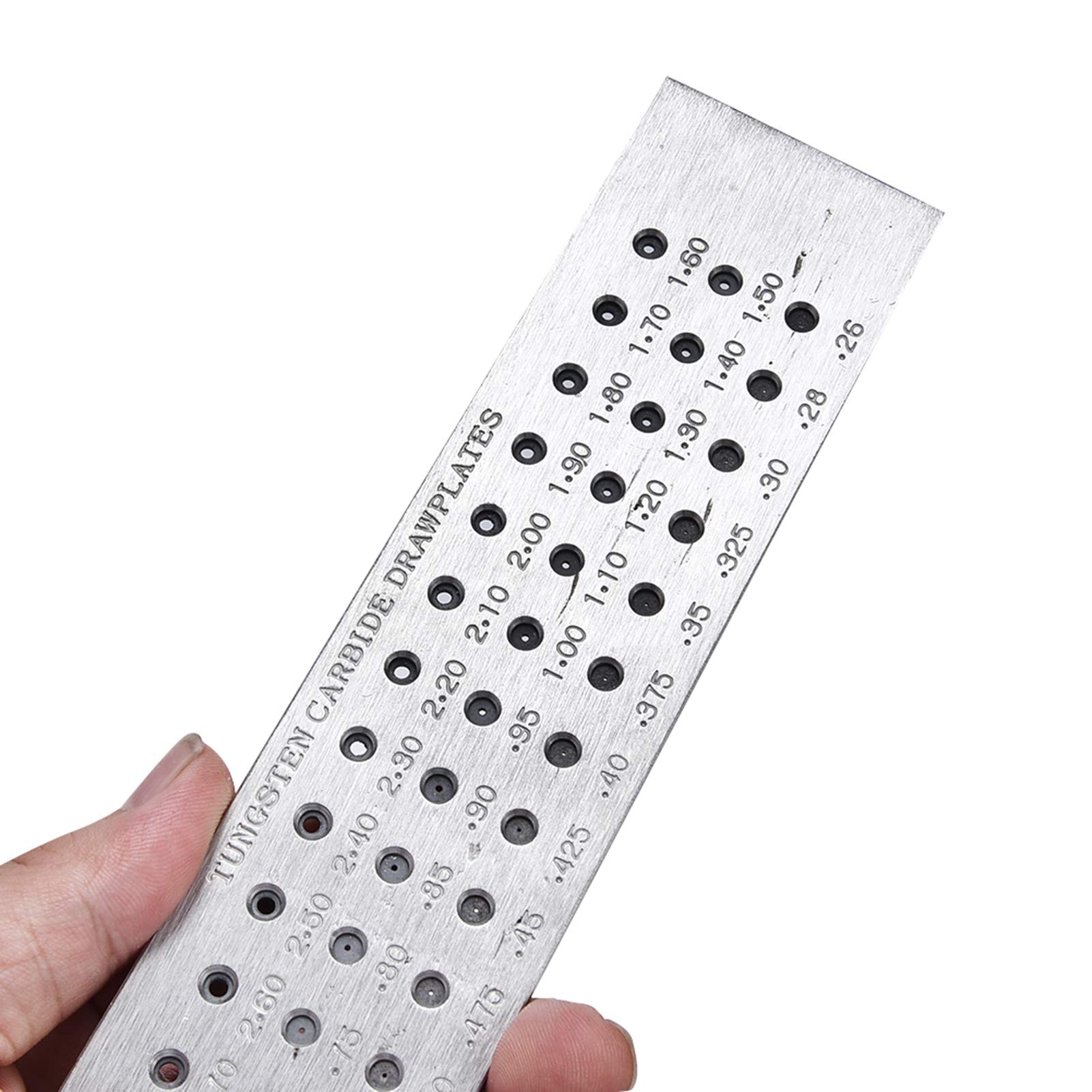 Drawplate, Wire Drawplate Round Holes for Jewelry for Decorations for Jewelry Making for Jewelry Tools(Round 0.26-2.8)