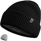 .E-M-F Beanie - Organic Cotton with EcoShield™ Bamboo Lyocell Fara-Day Silver Liner - Hat Cap Ideal for Everyday 5 G, B T, Smart Meter & Wi Fi environments - Black
