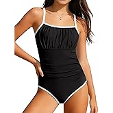 Dearnow Girls One Piece Swimsuits Summer Stretchy Bathing Suit,Adjustable Shoulder Strap Swim Suits Swimwear for Pool Beach