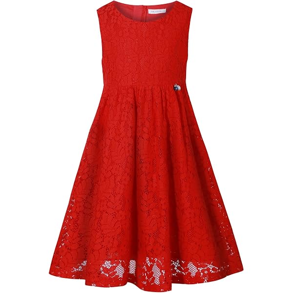 Amazon.com: Rare Editions Big Girls Sleeveless Fit & Flare Dress Red - 16:  Clothing, Shoes & Jewelry
