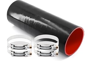 Straight Coupler Silicone Hose ID 4 inch 4 Ply 12 Inch Length as Turbocharger Tube Air Intake Pipe with 4 Stainless Steel T C