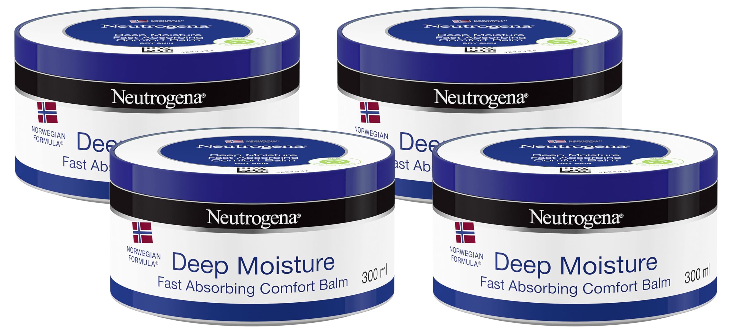 Neutrogena Deep Moisture Fast Absorbing Balm, 300ml (Pack of 4)